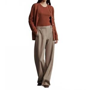 NEW TWP elizabeth straight leg trouser in sandstone